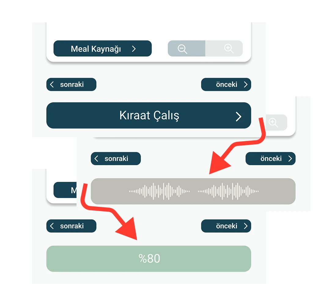 Voice recognition interface identifying Quranic verses